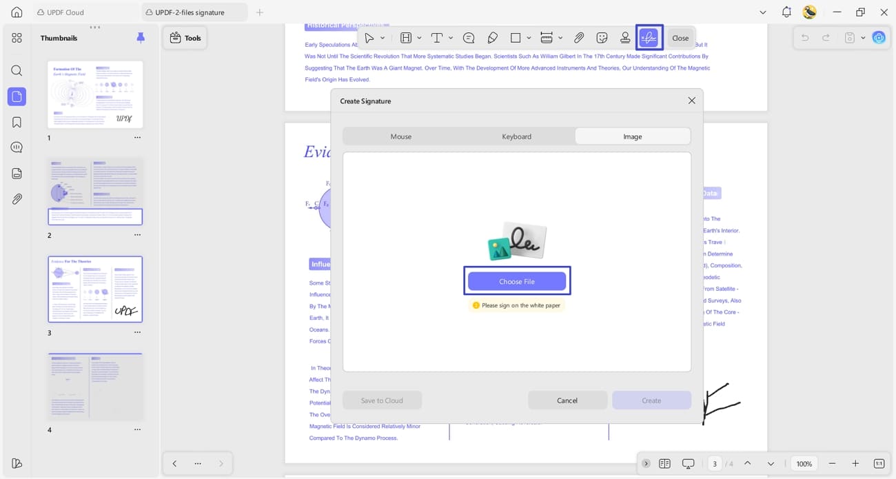  updf desktop signature feature
