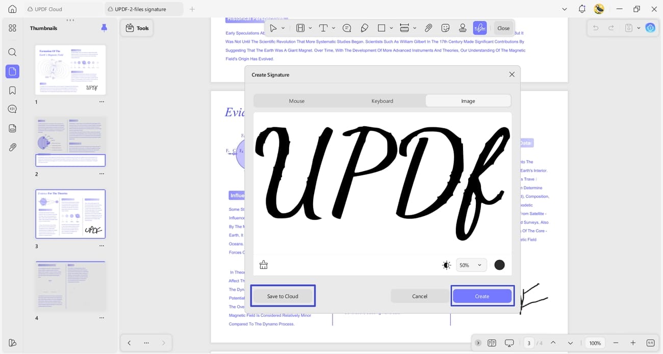 import image signature updf