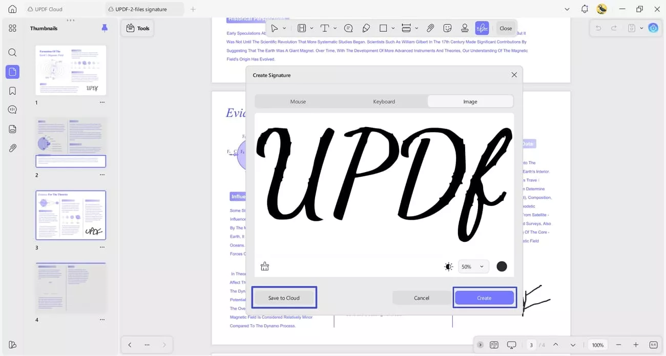 import image signature updf