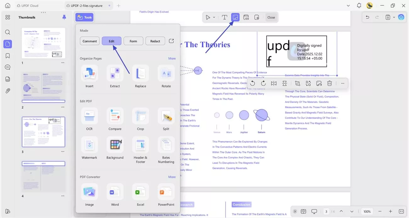 insert screenshot image digital signature