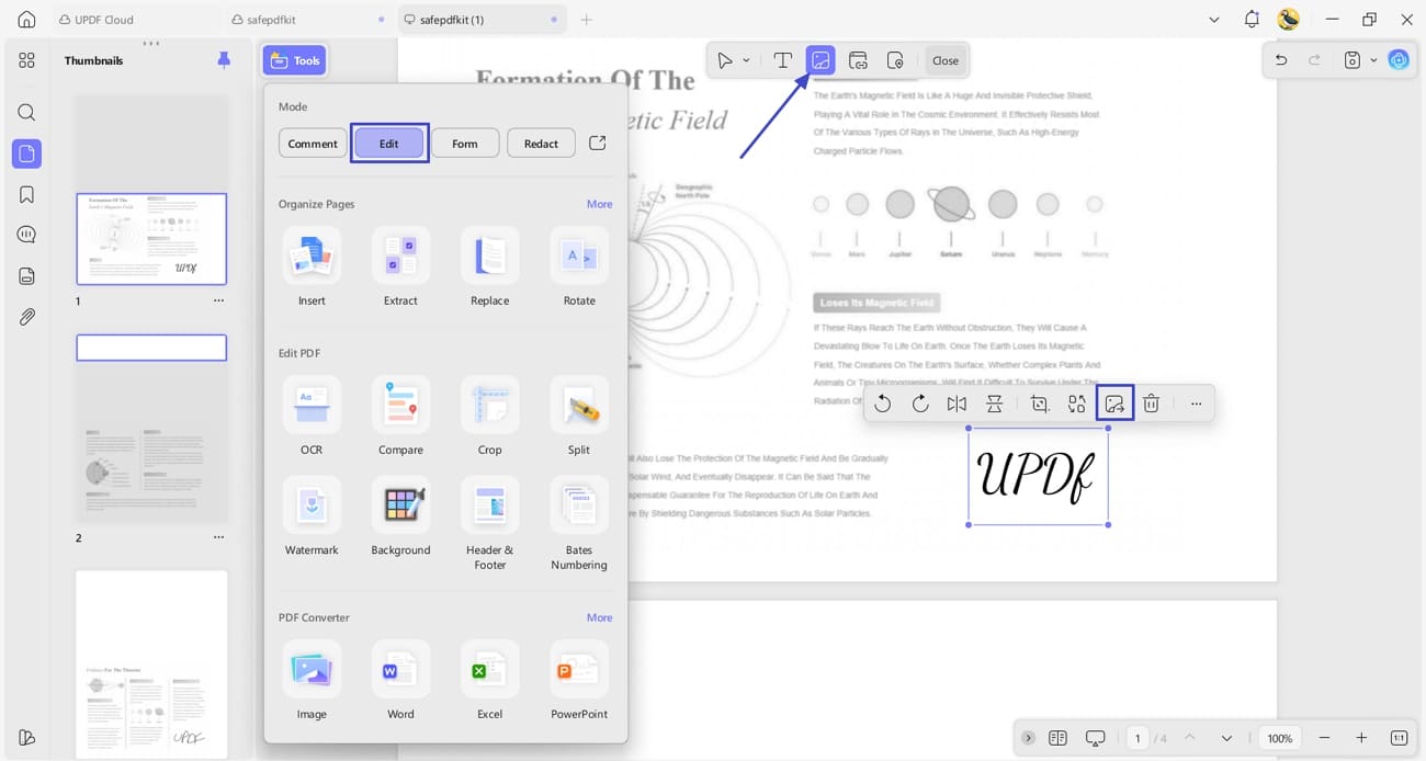 open ocr document extract image