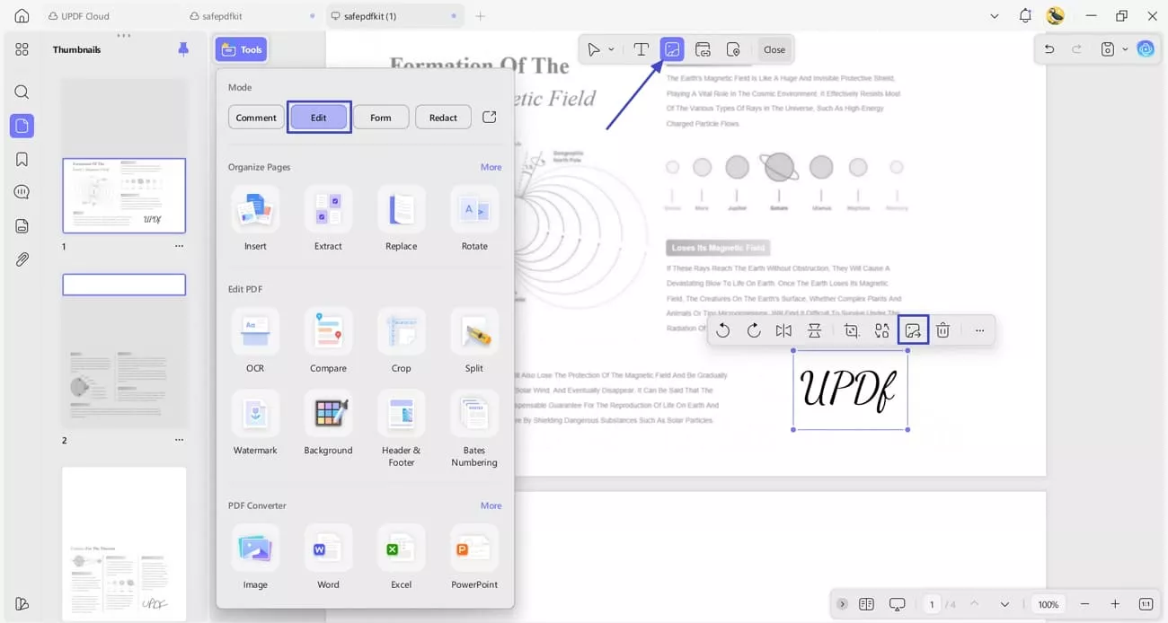 open ocr document extract image