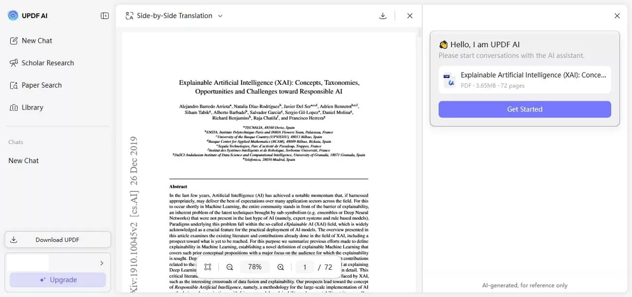 updf ai online chat with pdf