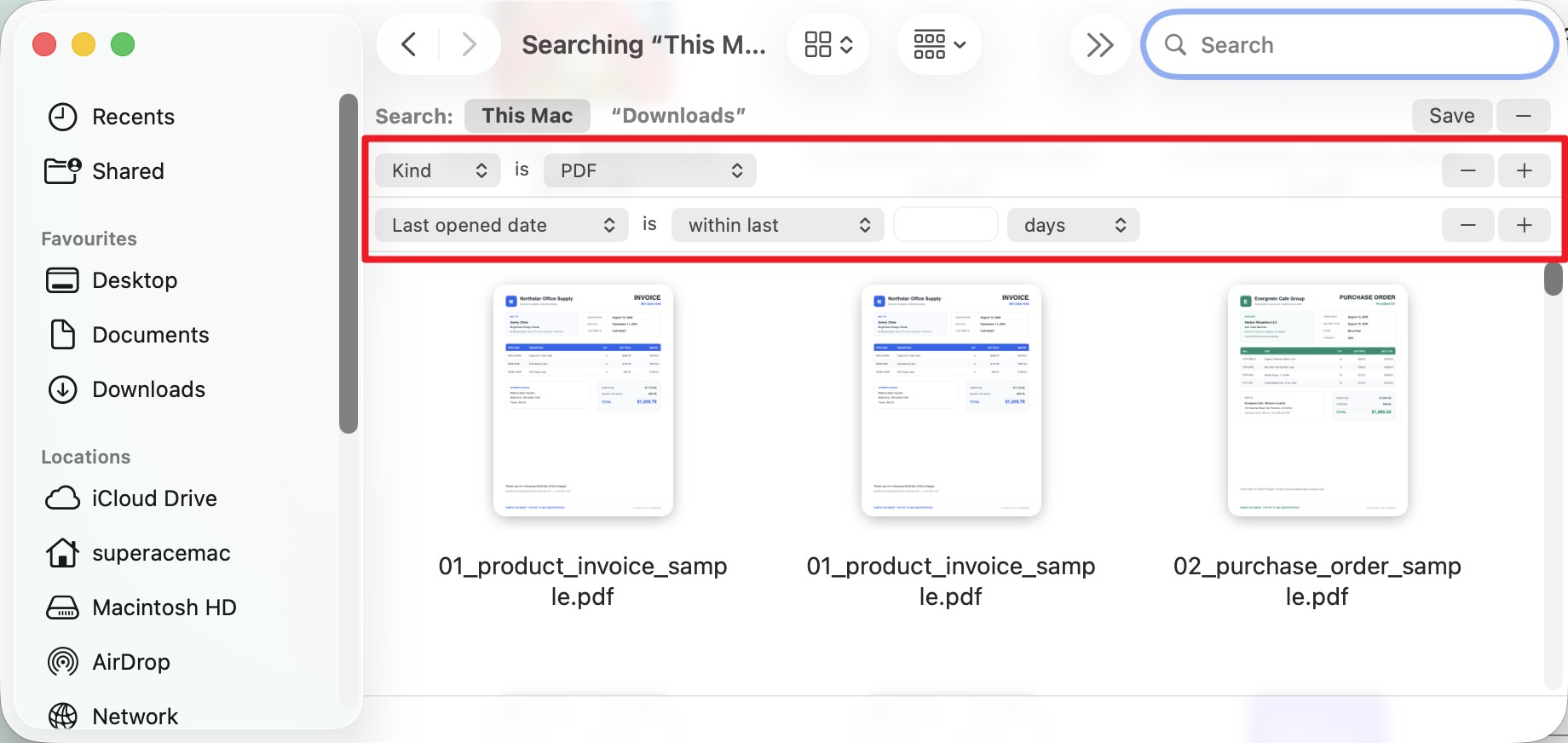 finder for precise filters mac