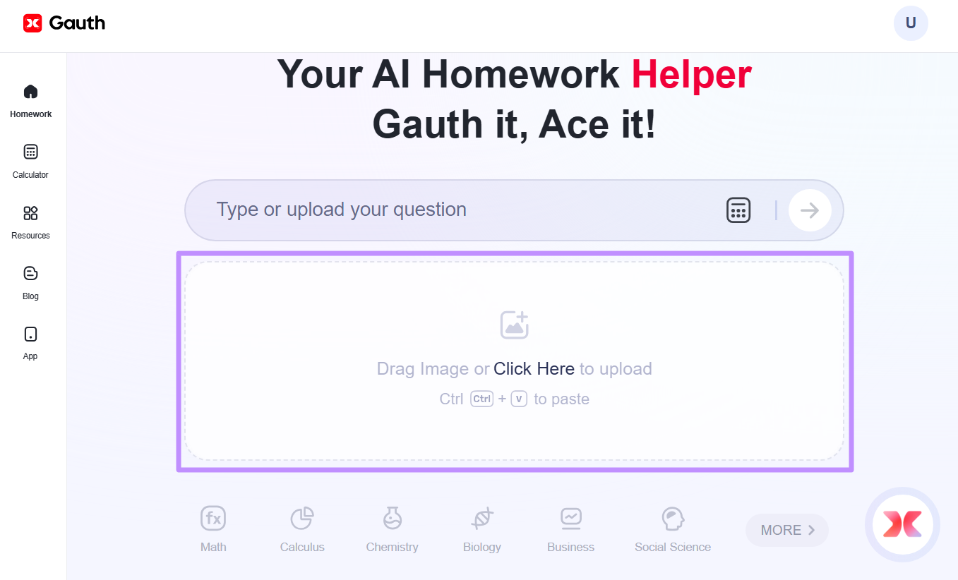 upload image for result