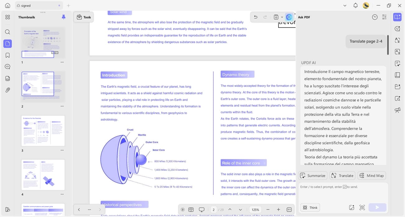 use updf translate pdf pages