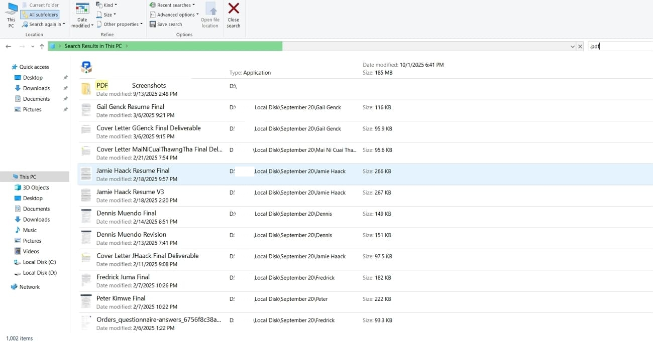 PDF-Dateien im Windows-Datei-Explorer suchen