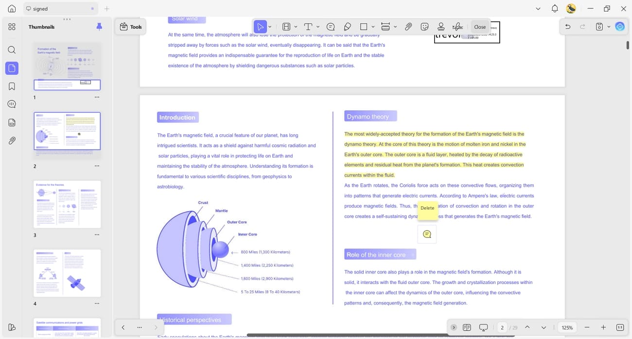 highlight text add sticky noted updf