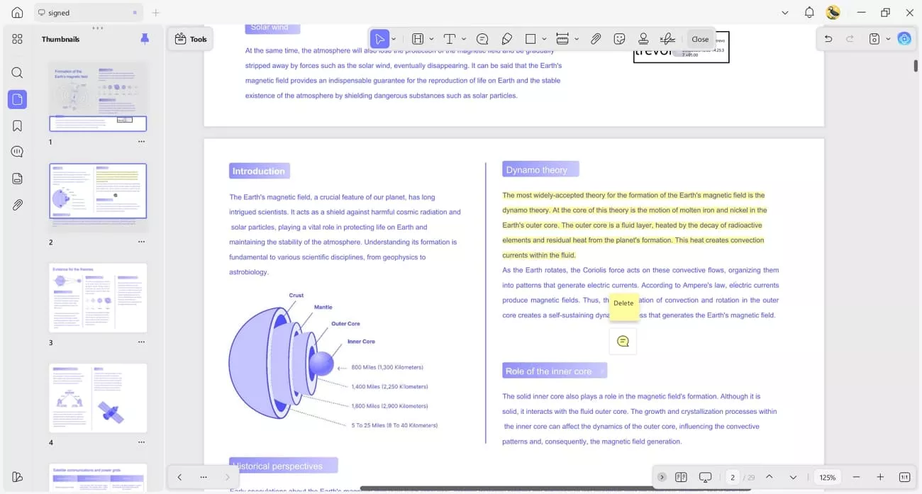 highlight text add sticky noted updf