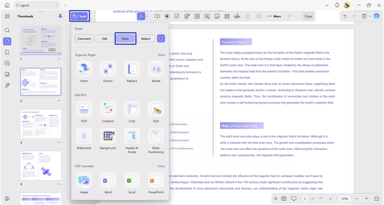 access form tool updf