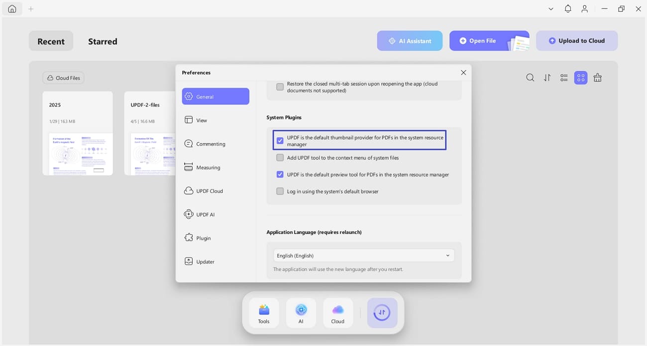 enable updf default thumbnail provider