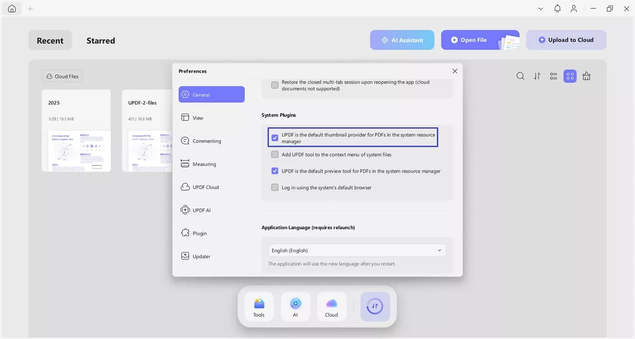 enable updf default thumbnail provider