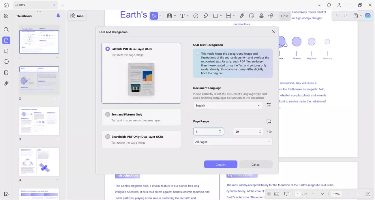 turn scanned pdf editable text ocr