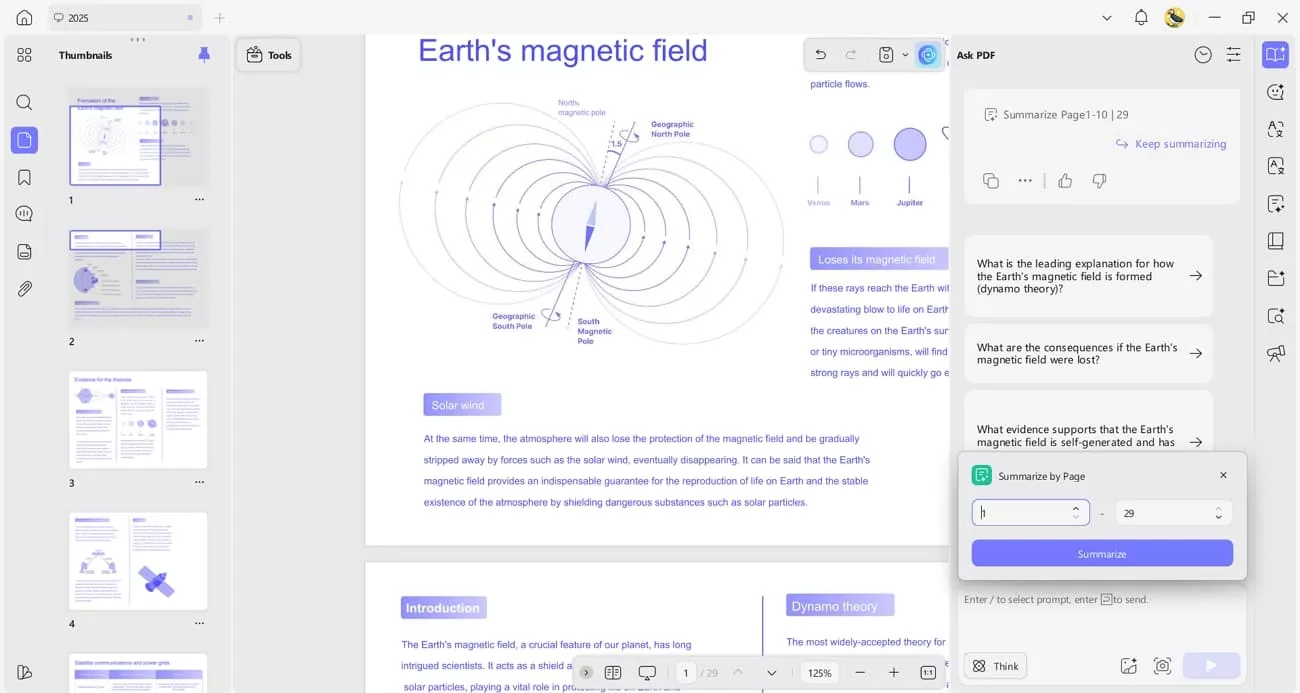 use ai updf tools summarize pdfs