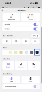 使用 UPDF iOS 版反轉 PDF 文件顏色