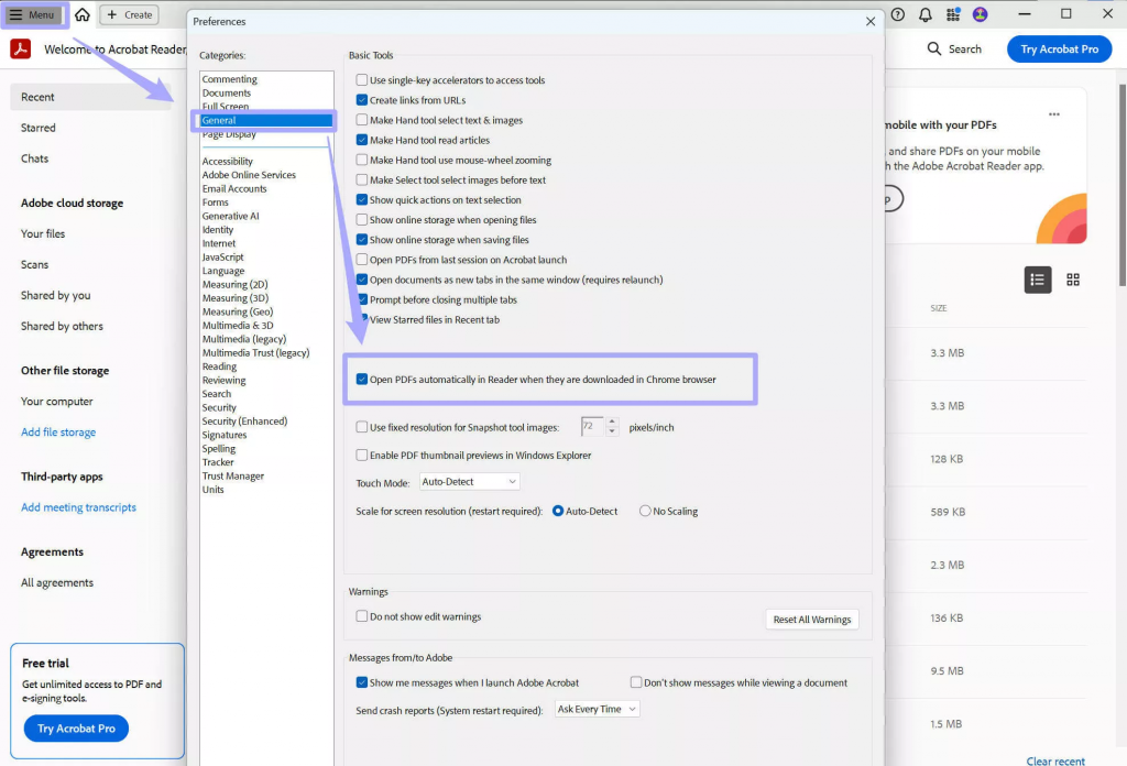 調整 Adobe Acrobat 設定