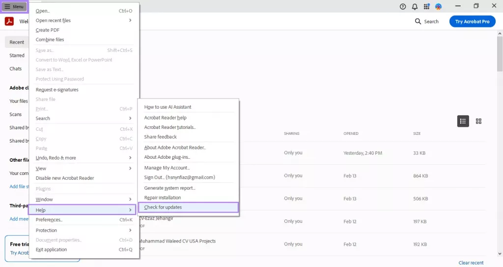 更新 Adobe Acrobat
