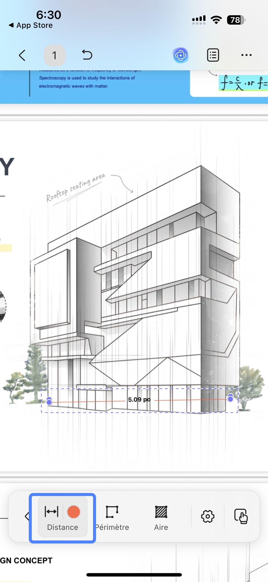 outils de mesure iOS
