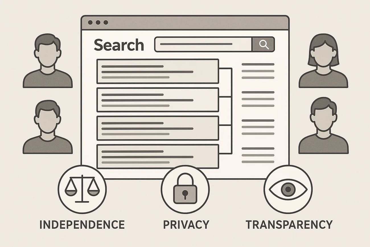 mojeek website search ranking system