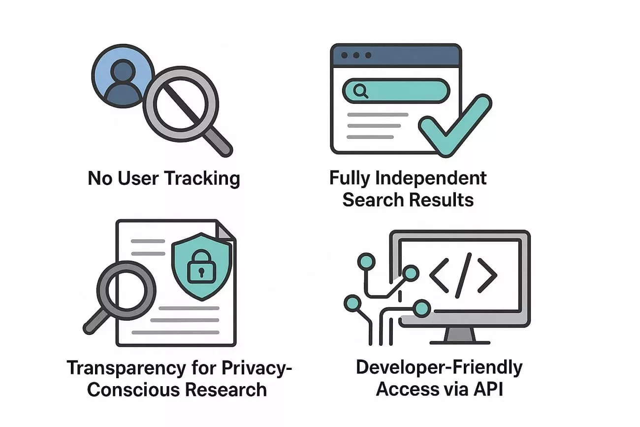 key benefits mojeek users