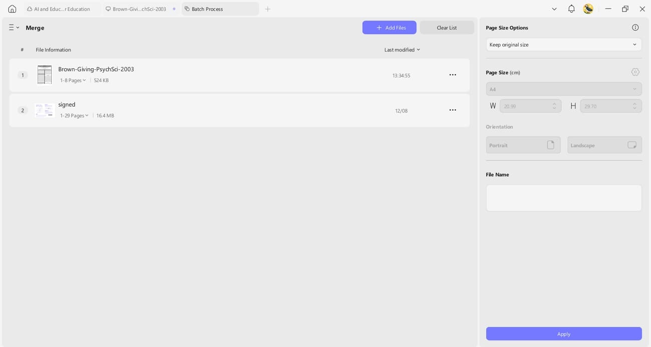 upsd batch merge web pages one pdf