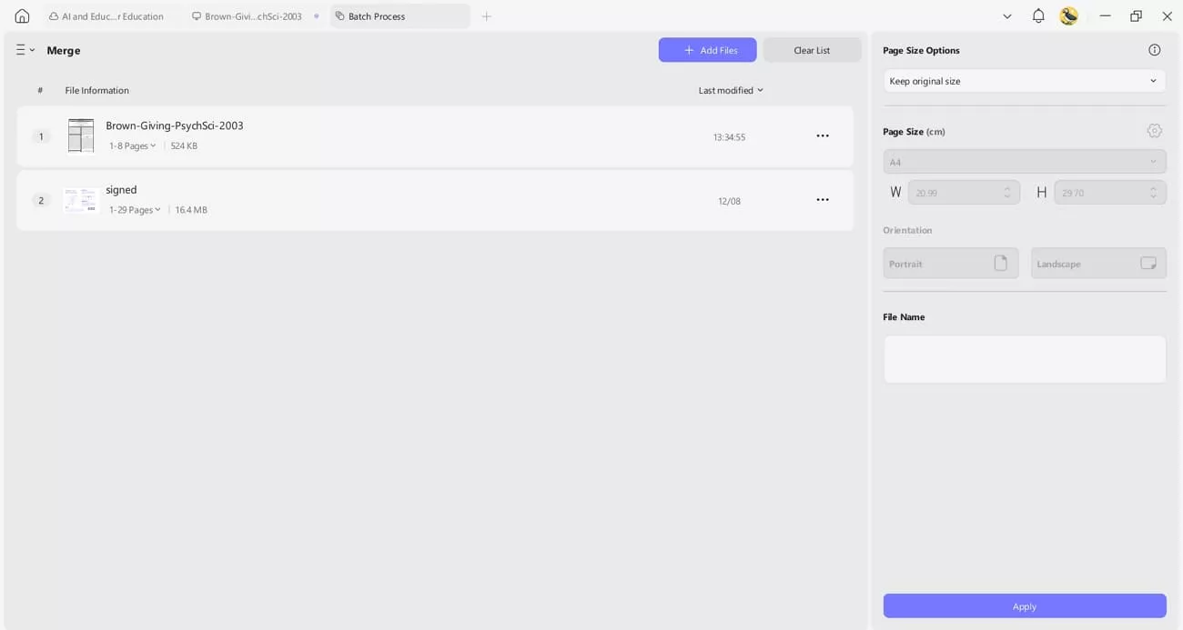 upsd batch merge web pages one pdf