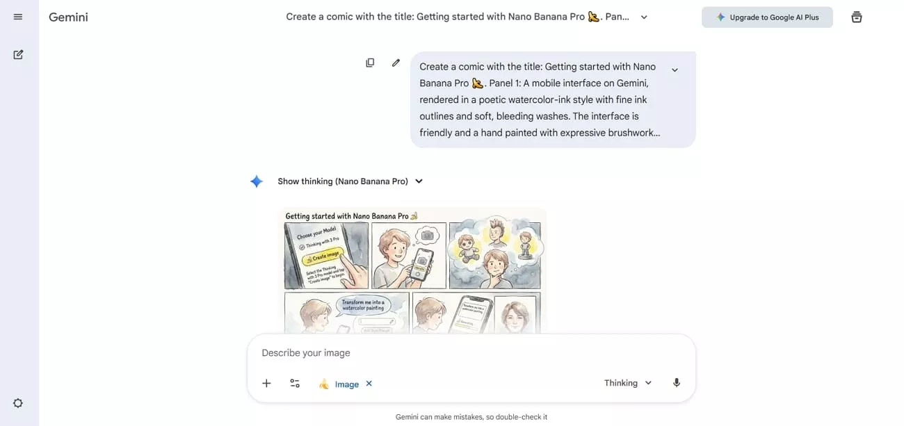nano banana pro interface