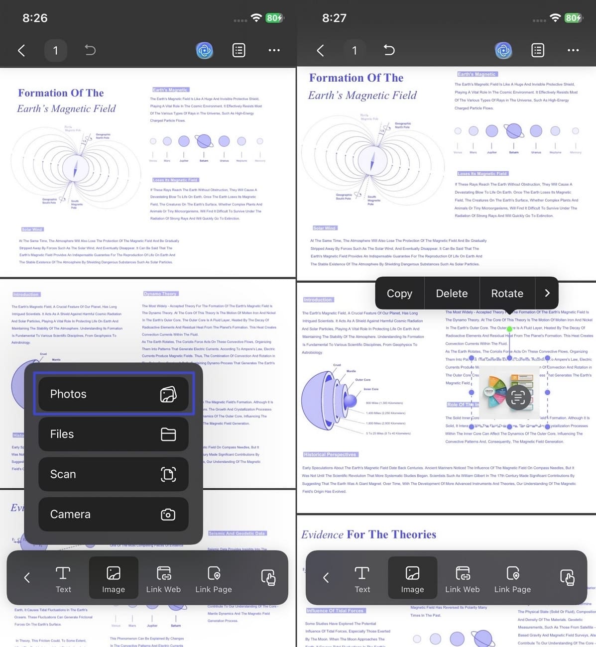 add image updf mobile pdf