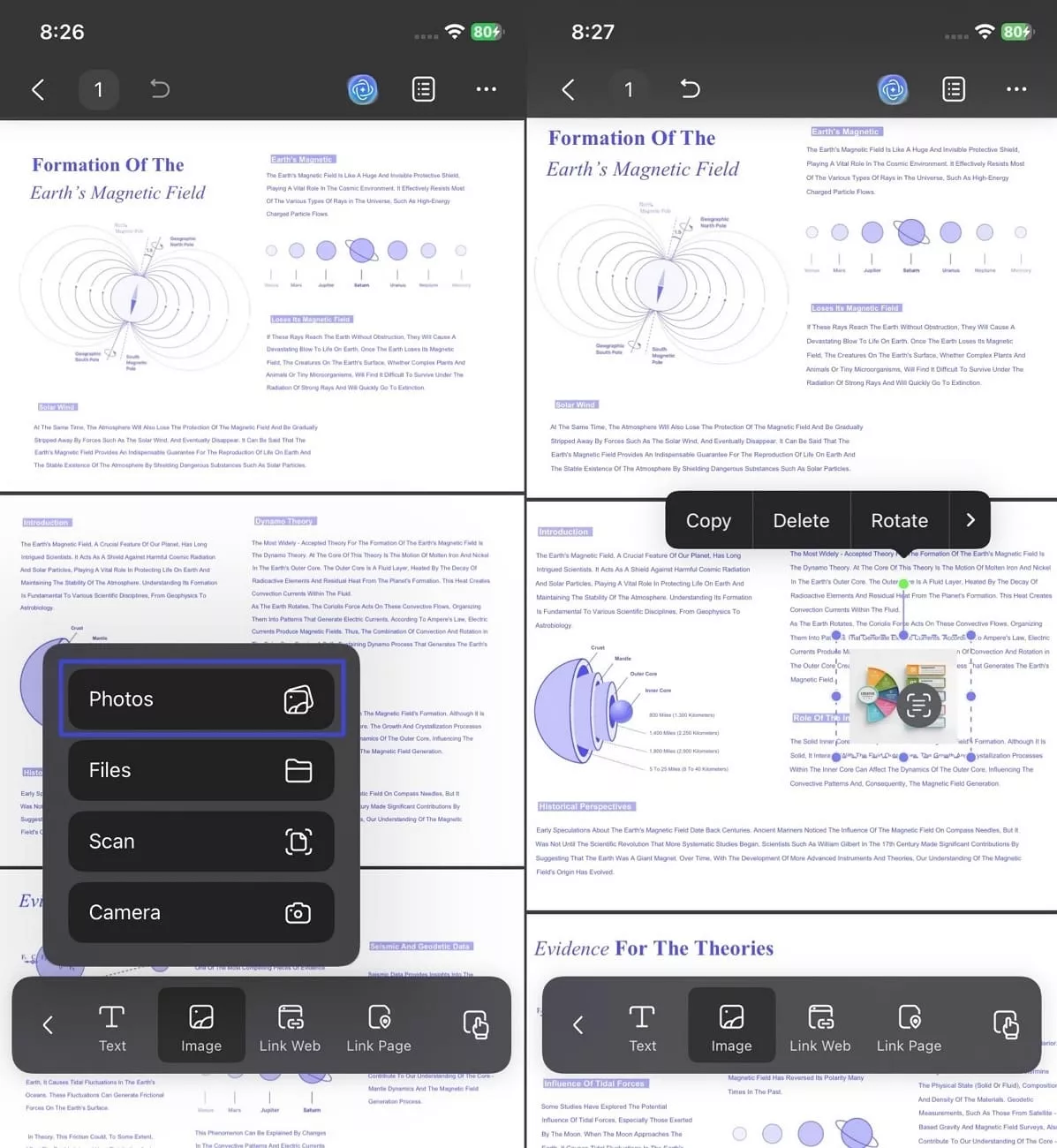 add image updf mobile pdf