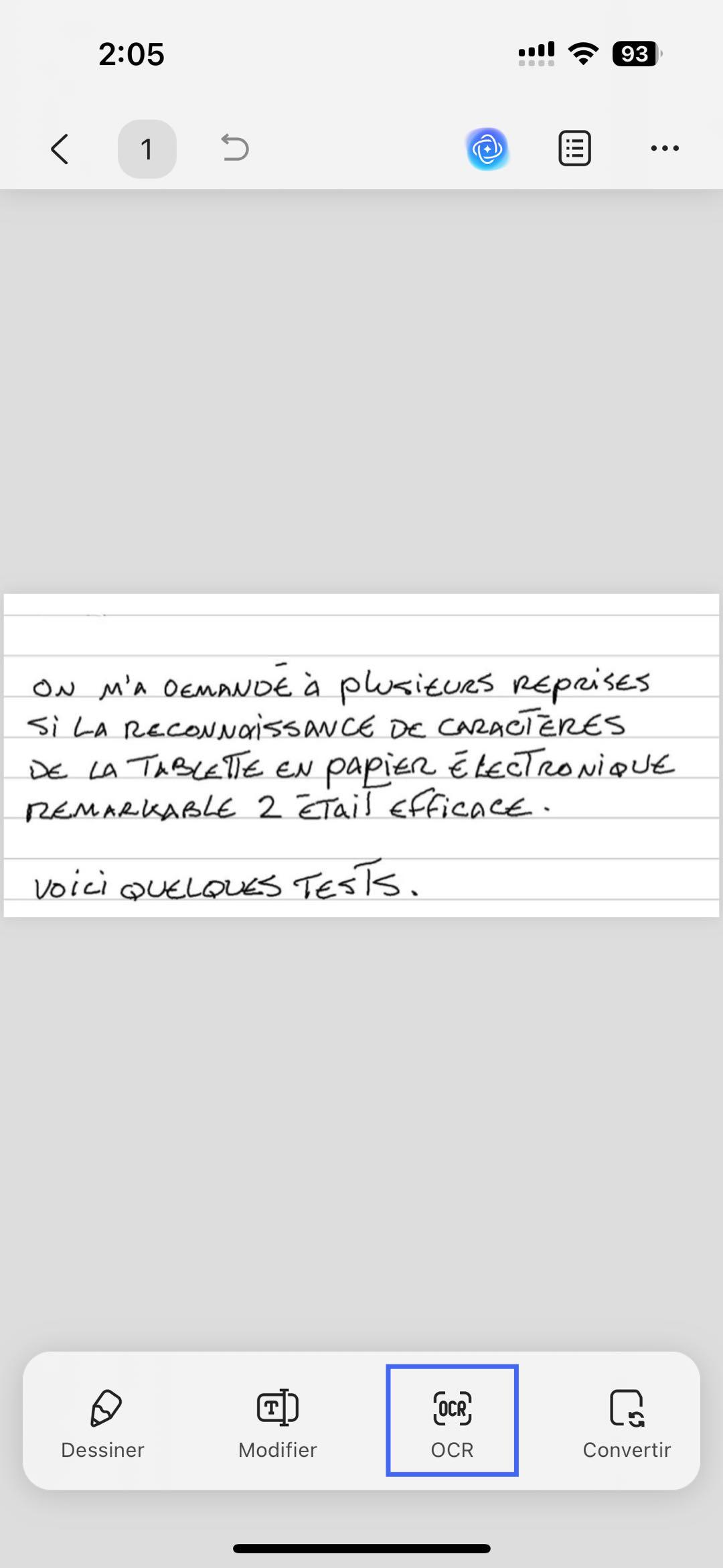 Rédigez une requête pour l'IA UPDF en ligne afin d'extraire du texte manuscrit.