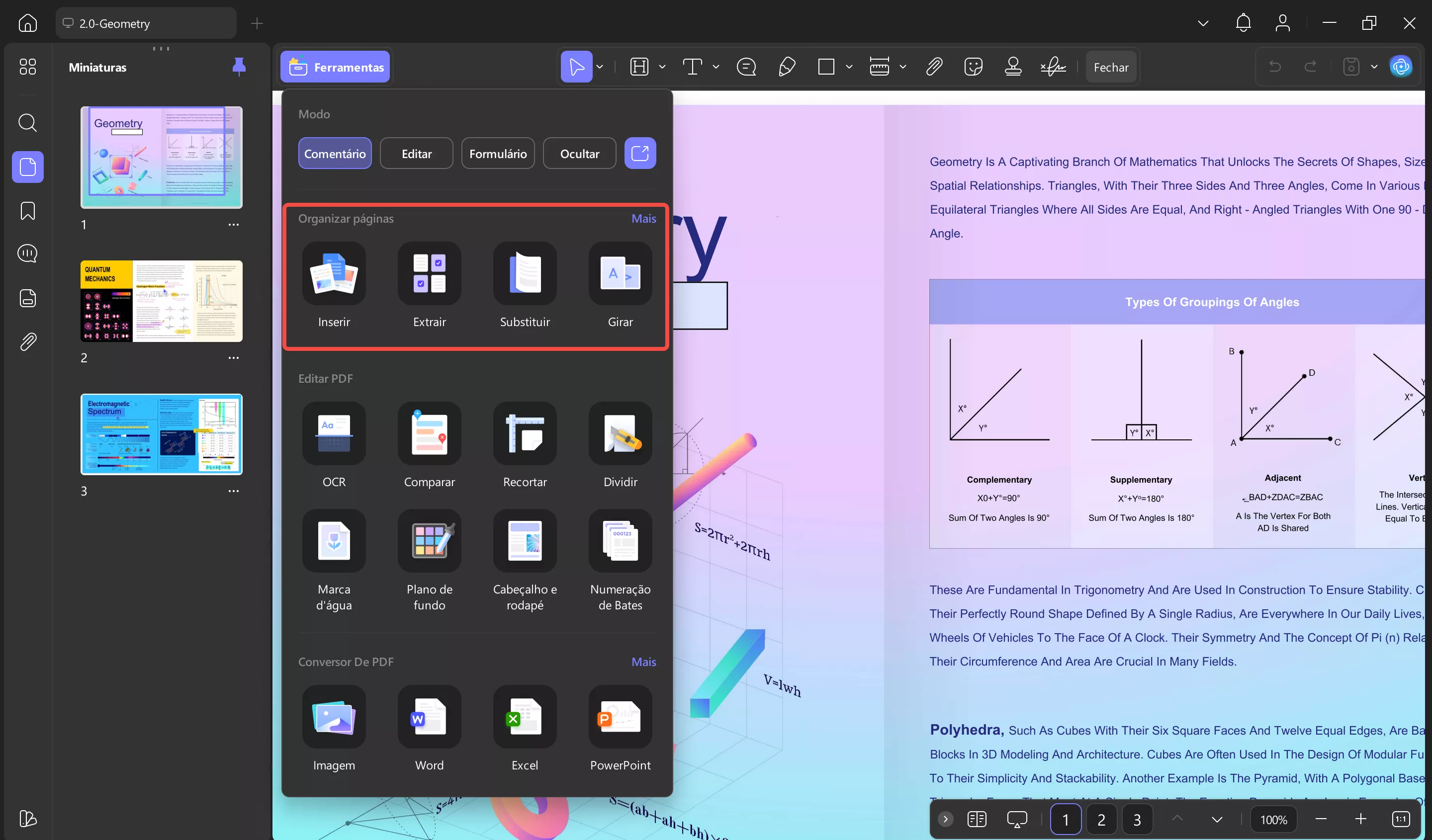 organizar arquivo pdf