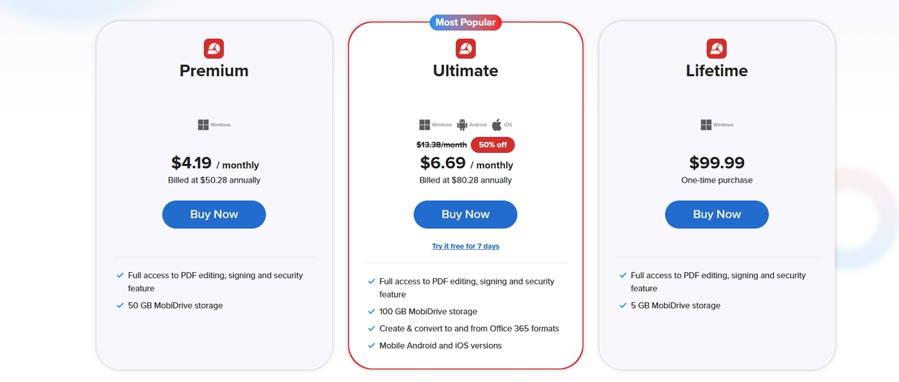 pdf extra lifetime pricing