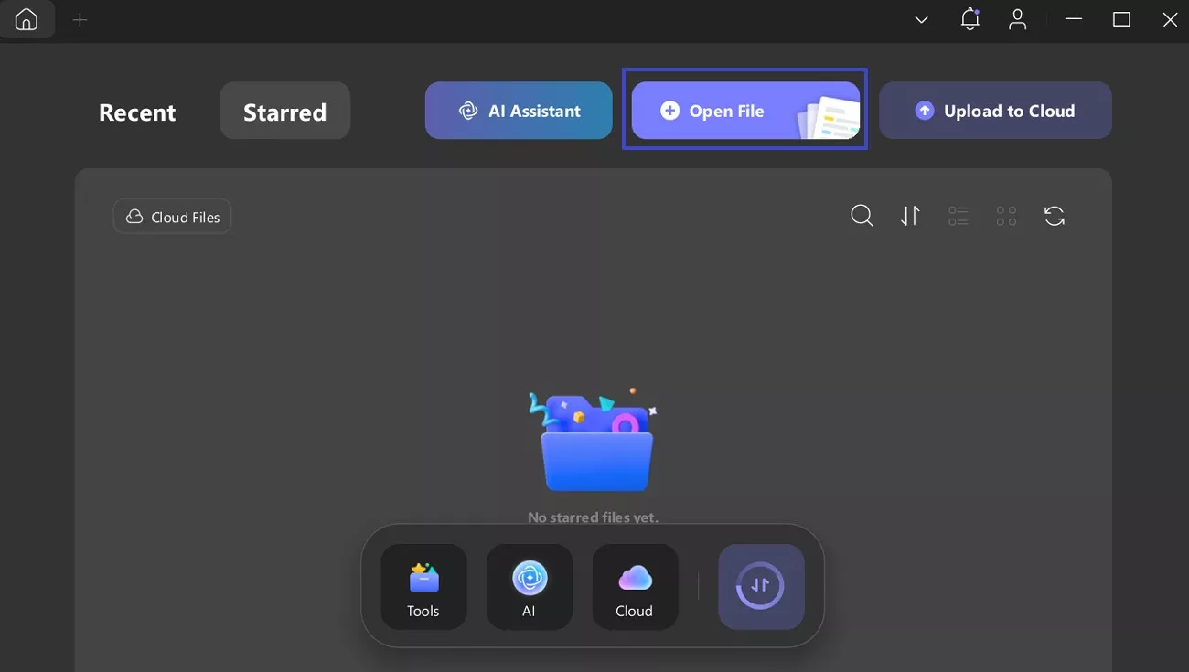 open pdf file in updf
