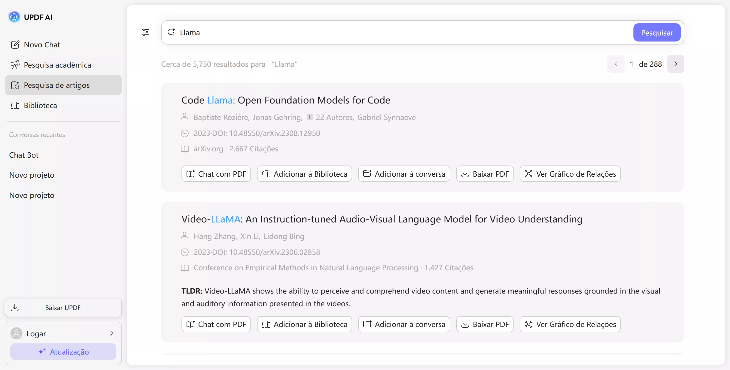 encontrar estudos relevantes / pesquisa de artigos com updf