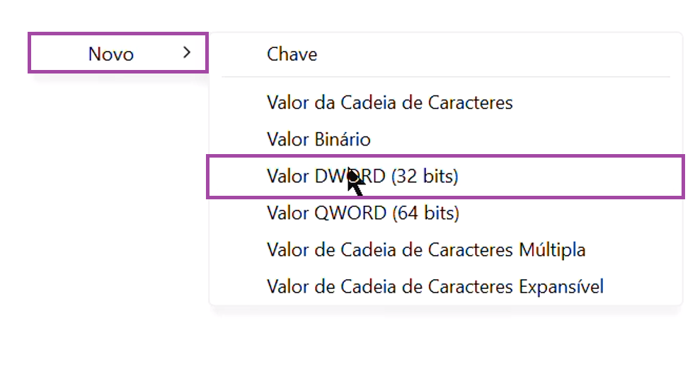 selecionar valor dword