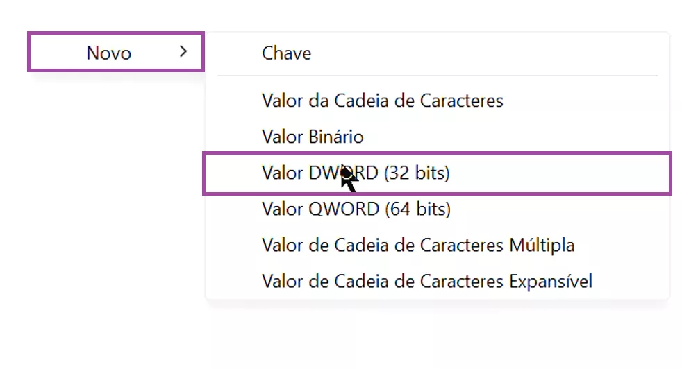 selecionar valor dword