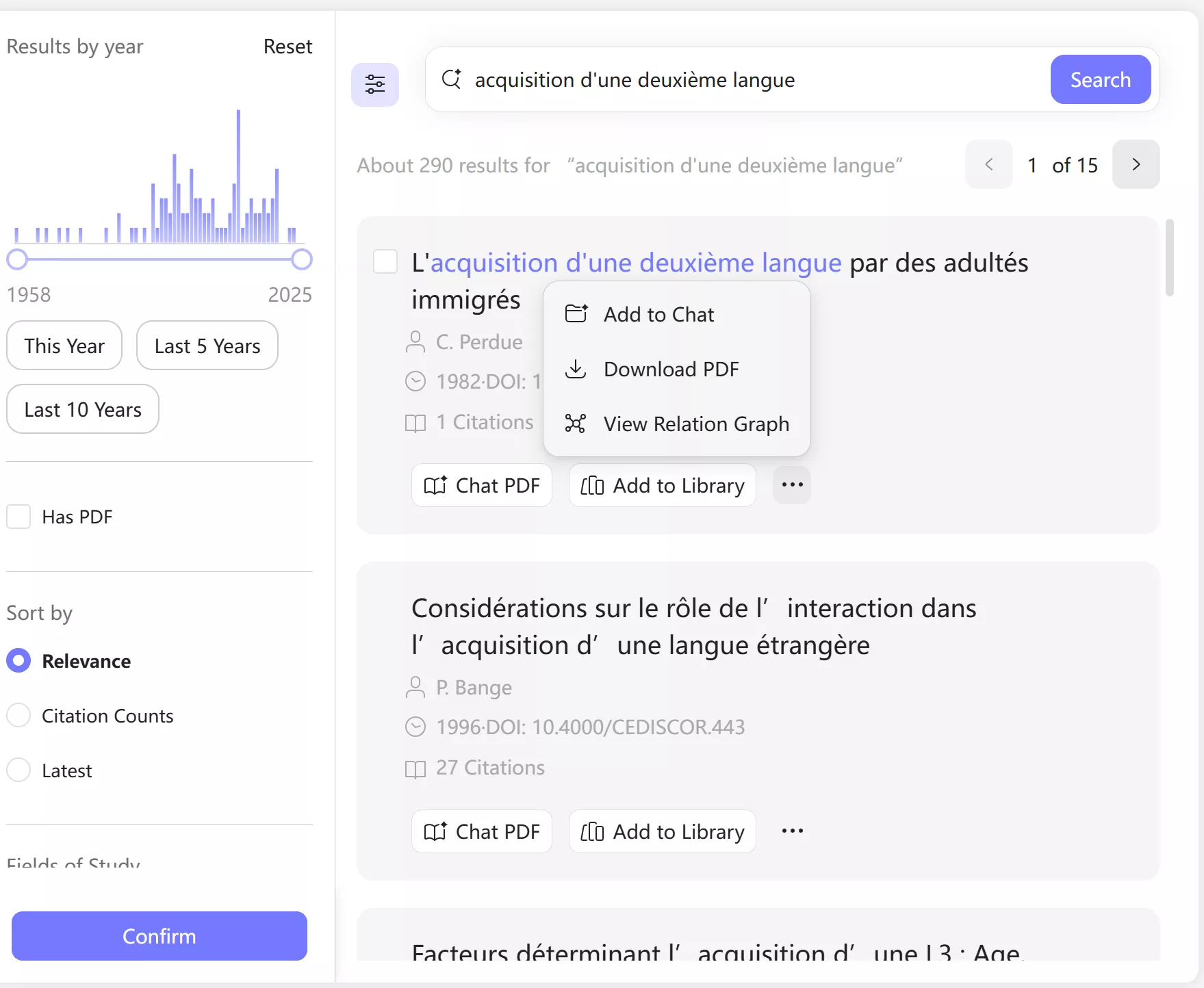 mots-clés de recherche de documents updf ai
