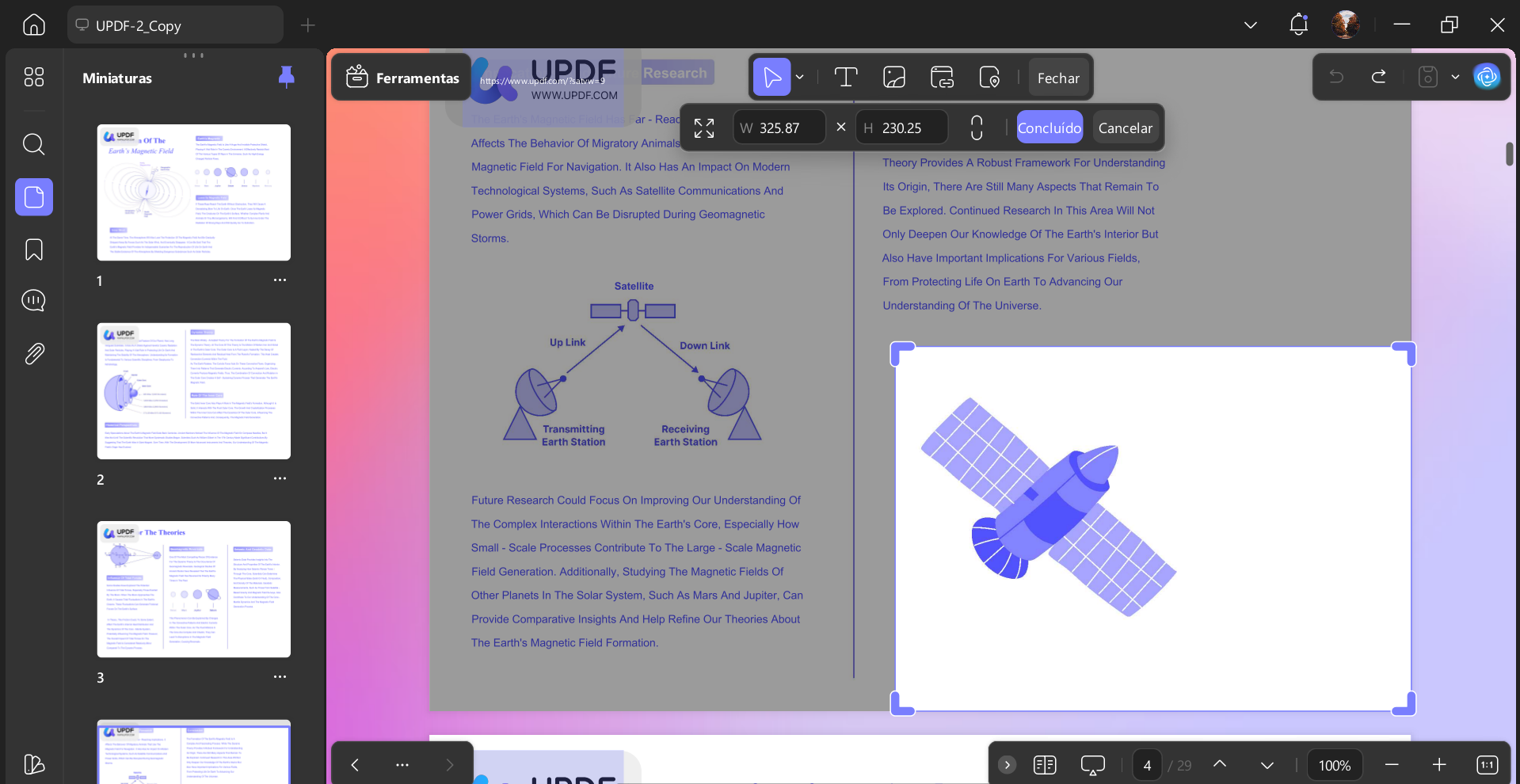 recortar e mudar o layout do meu pdf