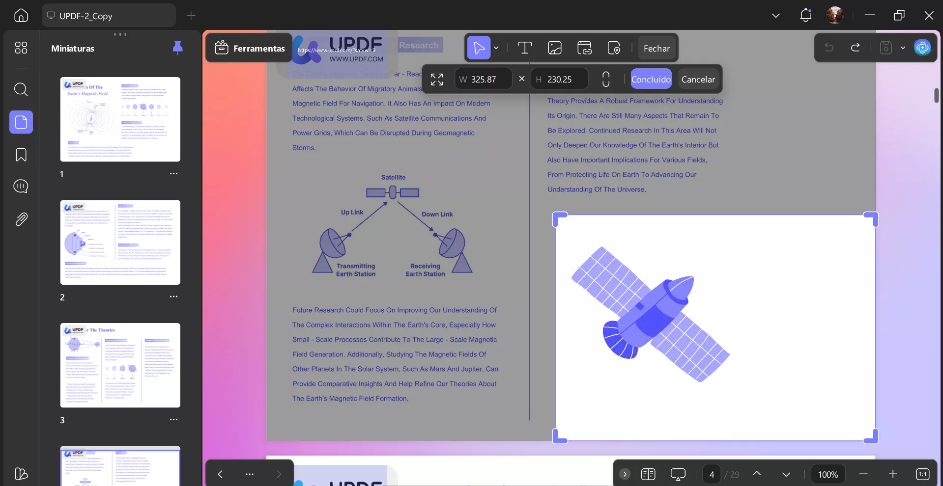 recortar e mudar o layout do meu pdf