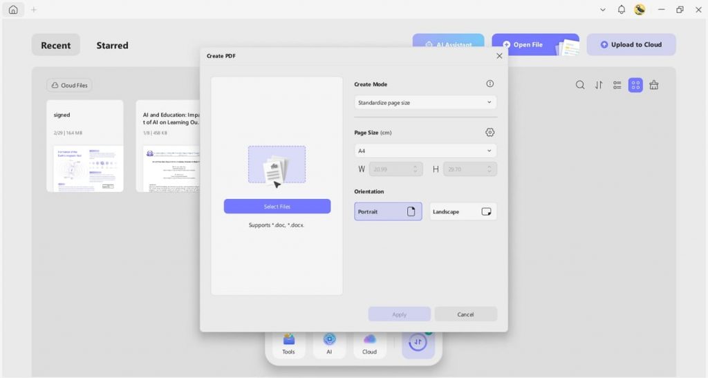creating pdf with other formats updf