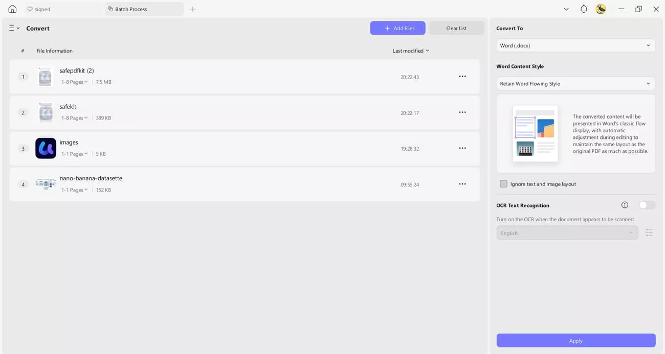 use updf batch convert files