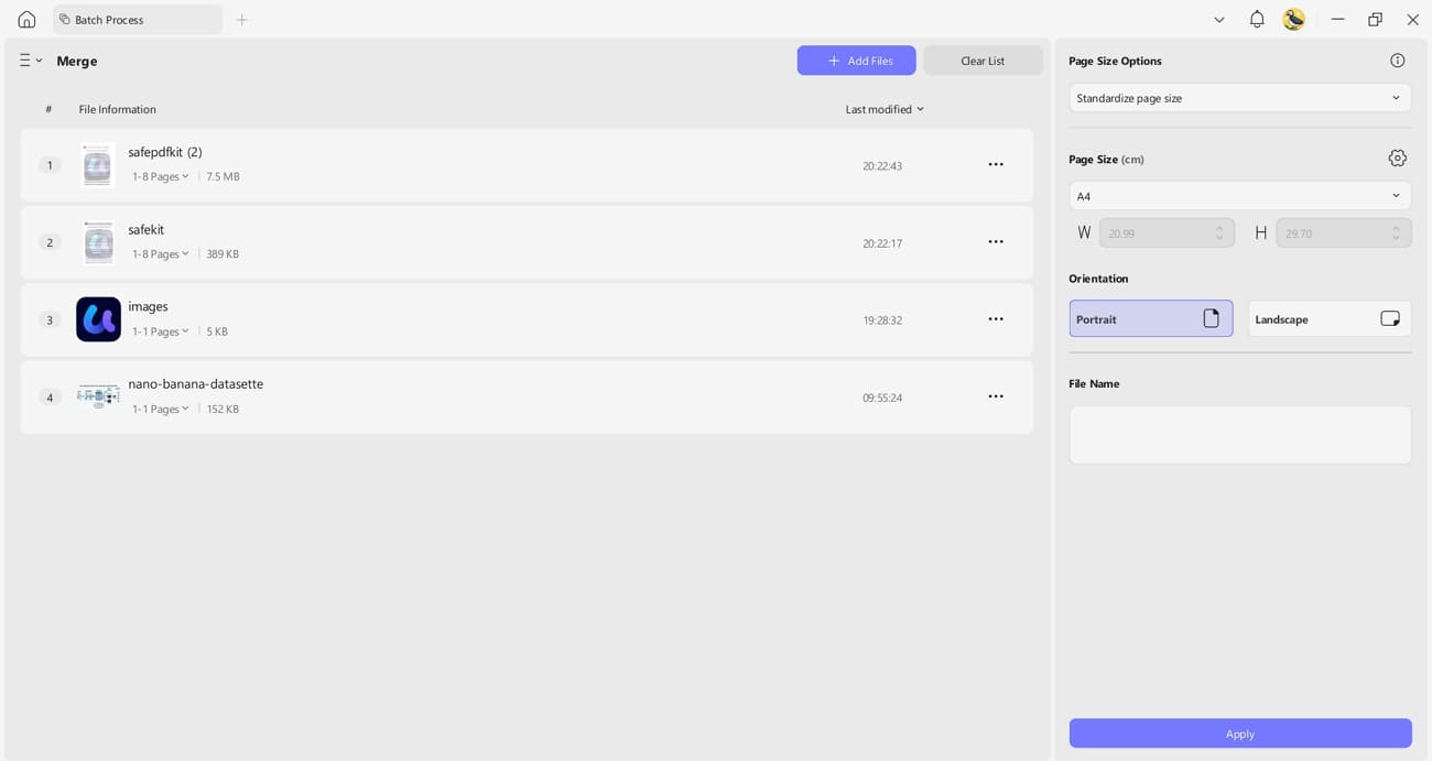 merge unlimited files single pdf