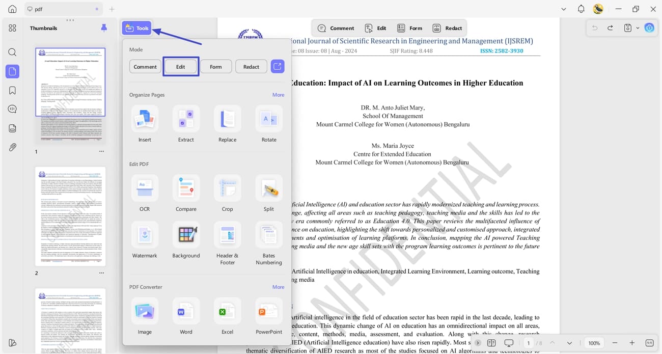  access updf editing interface pdf