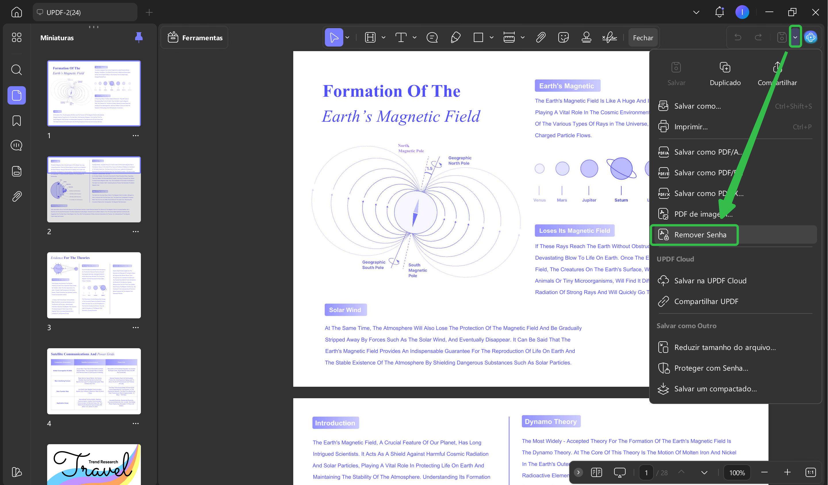 como excluir uma página de um pdf no preview removendo a segurança