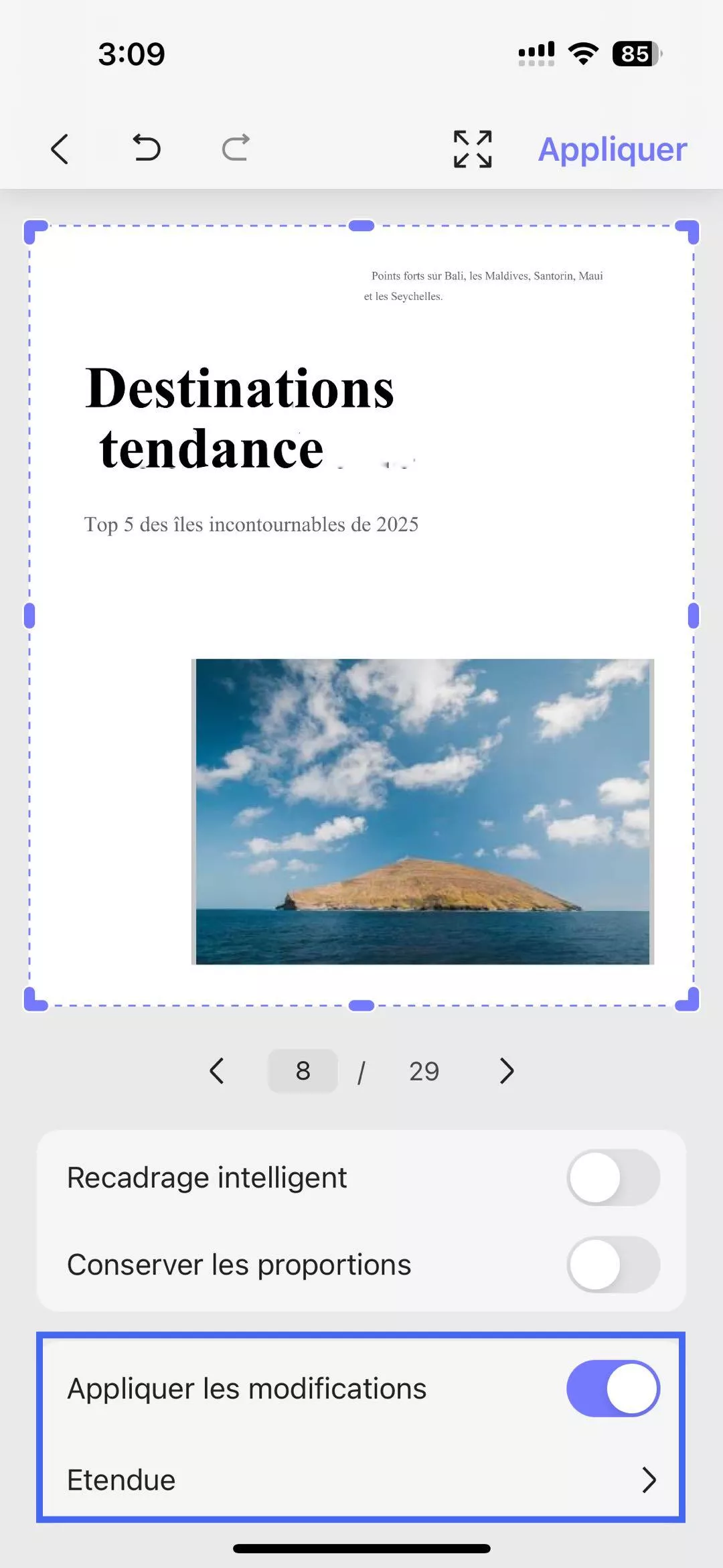 recadrage de plusieurs pages PDF
