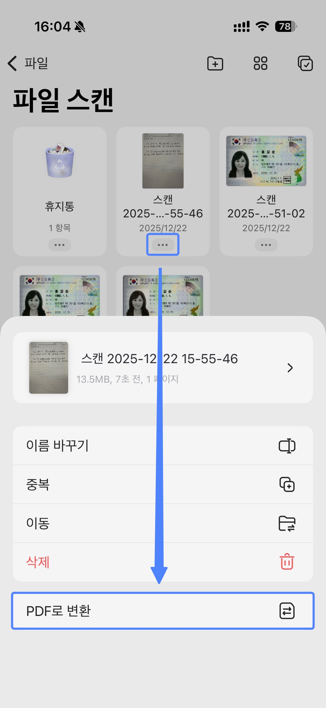 아이폰 이미지 pdf 변환