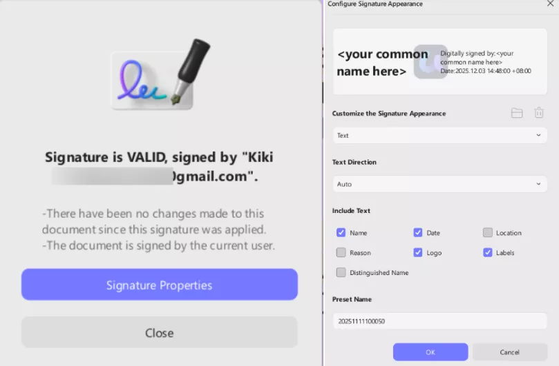 the sign/e-sign feature