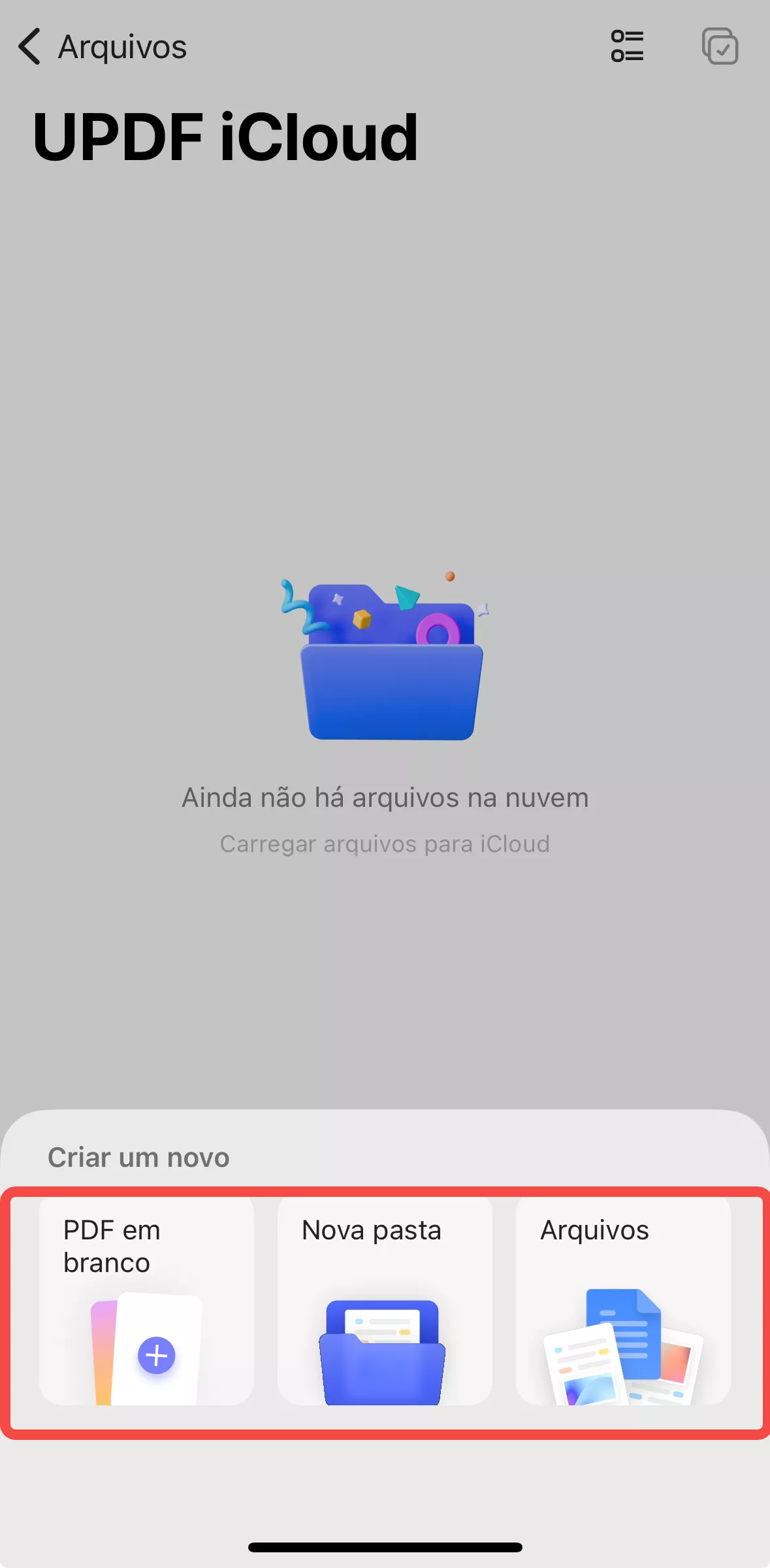 sincronizar arquivo com o icloud