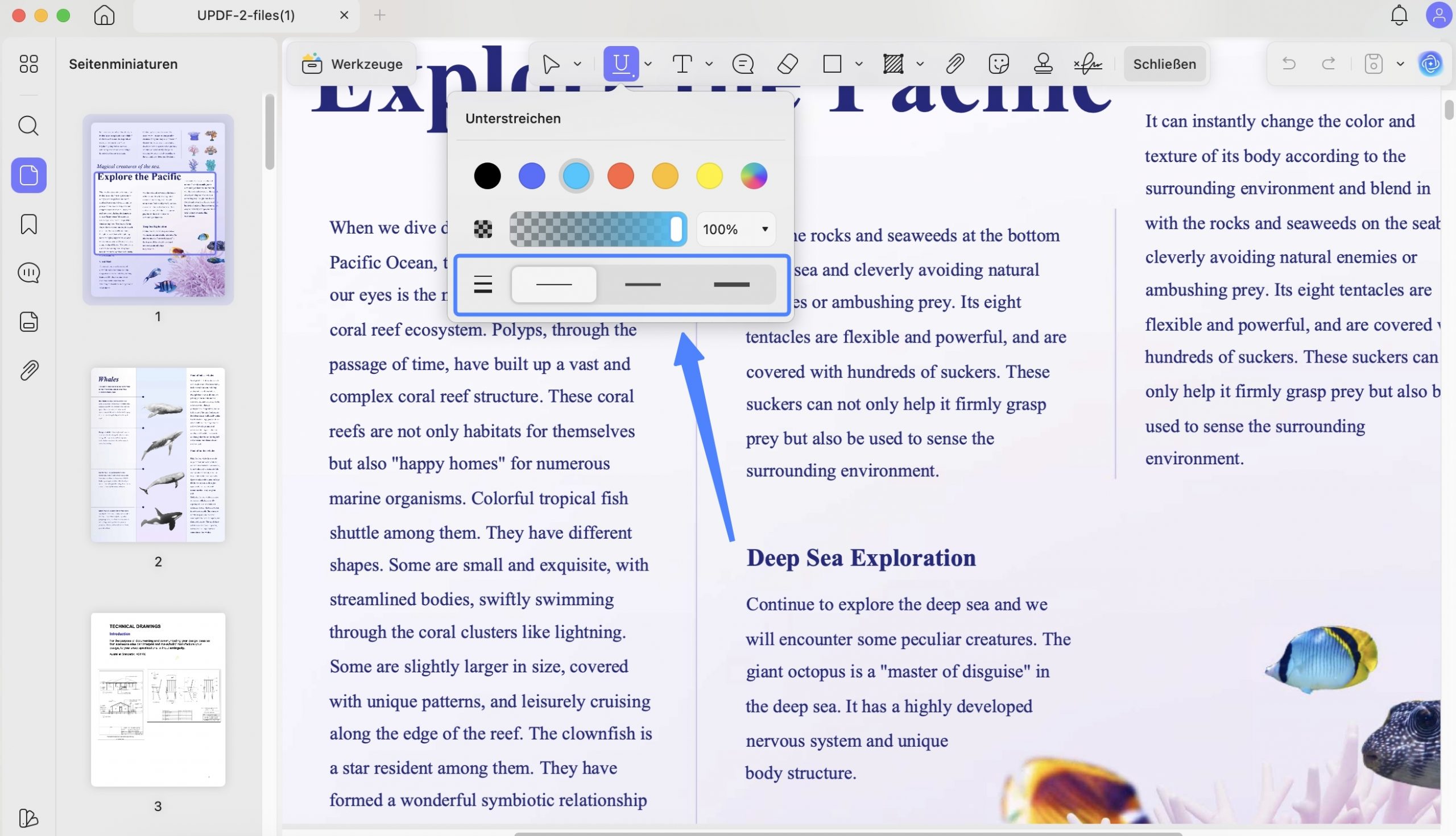 thickness settings for annotation