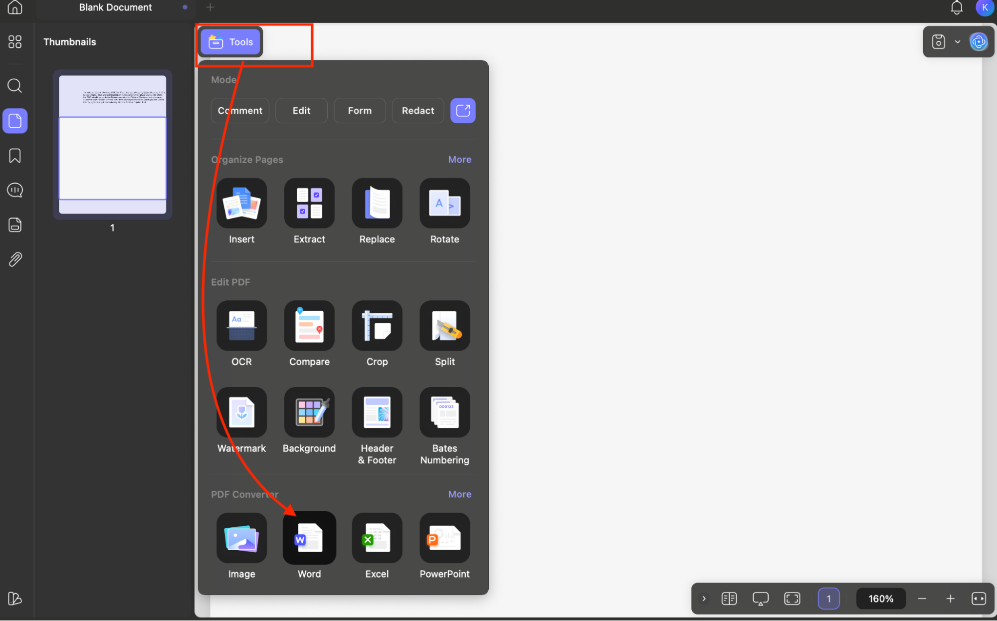 tools-word-option